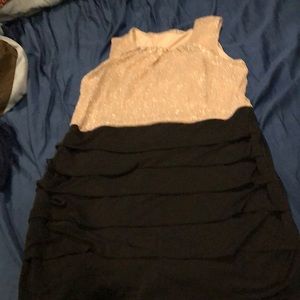 Black and gold dress